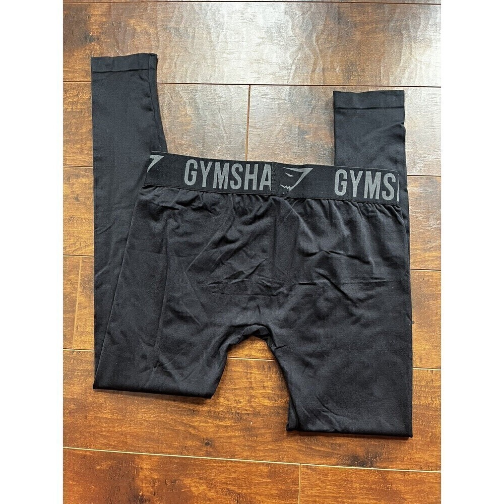 Gymshark Seamless Legging Black Logo Waist Band Read Below - Picture 3 of 3